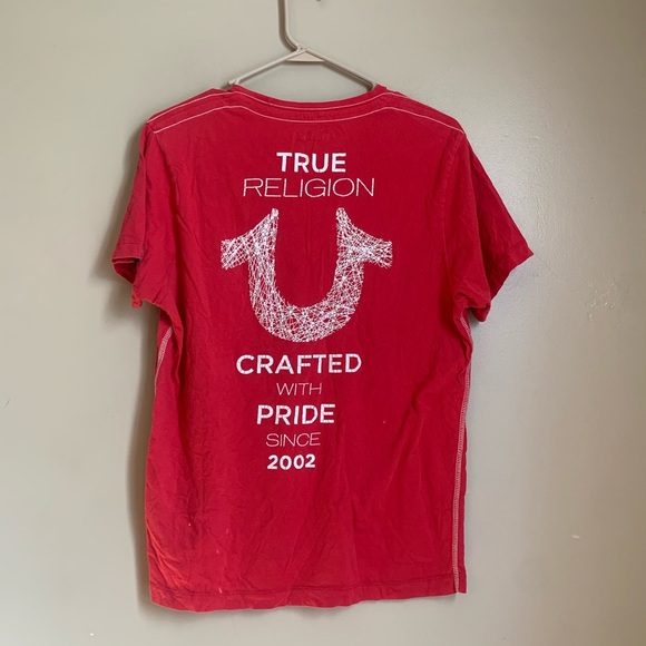 TRUE RELIGION VINTAGE y2k red t shirt - Picture 5 of 10